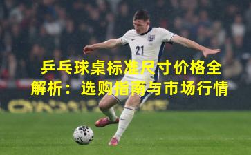 乒乓球桌标准尺寸价格全解析：选购指南与市场行情